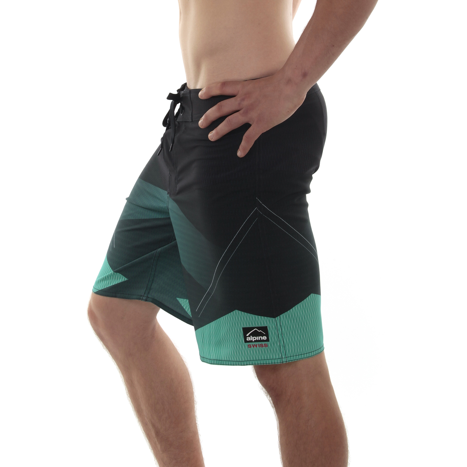 Alpine Swiss Mens Boardshorts Swim Trunks Hybrid Short Side Pockets